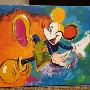 Acrylic on canvas Mickey Mouse Painting